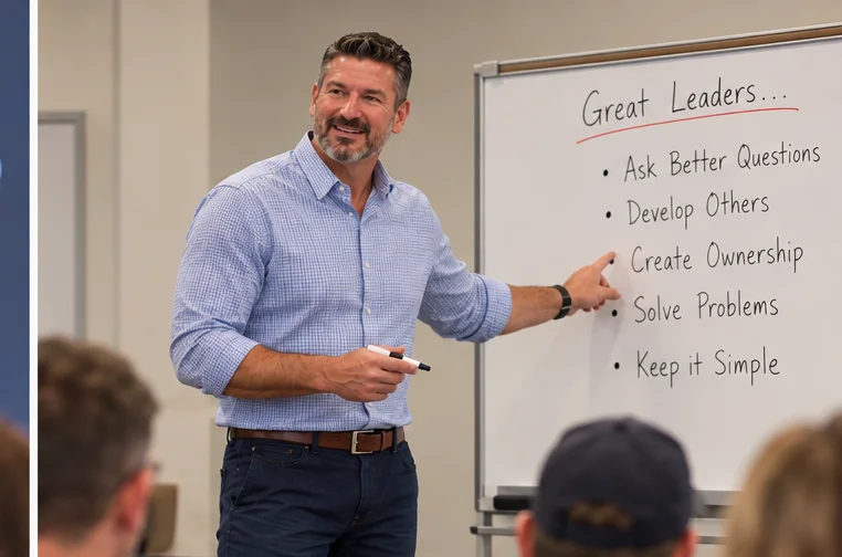 Jared Scott teaching at a whiteboard